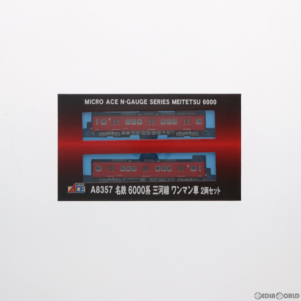【中古即納】[RWM] A8357 名鉄 6000系 三河線 ワンマン車 2両セット(動力付き) Nゲージ 鉄道模型 MICRO ACE(マイクロエース) (20201226)