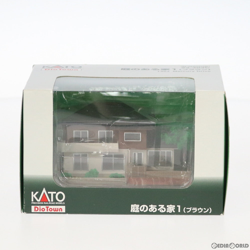 【中古即納】[RWM] 23-403C DioTown(ジオタウン) 庭のある家1(ブラウン) Nゲージ 鉄道模型 KATO(カトー) (20140531)