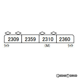 【新品即納】[RWM] A8489 阪急電鉄2300系 嵐山線 2309編成 4両セット(動力付き) Nゲージ 鉄道模型 MICRO ACE(マイクロエース) (20220211)