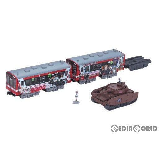 【新品】【お取り寄せ】[RWM] Bトレインショーティー 鹿島臨海鉄道6000形 ガールズ&パンツァー ラッピング列車2号車+3号車 2両セット 組み立てキット Nゲージ 鉄道模型 バンダイ(20170826)