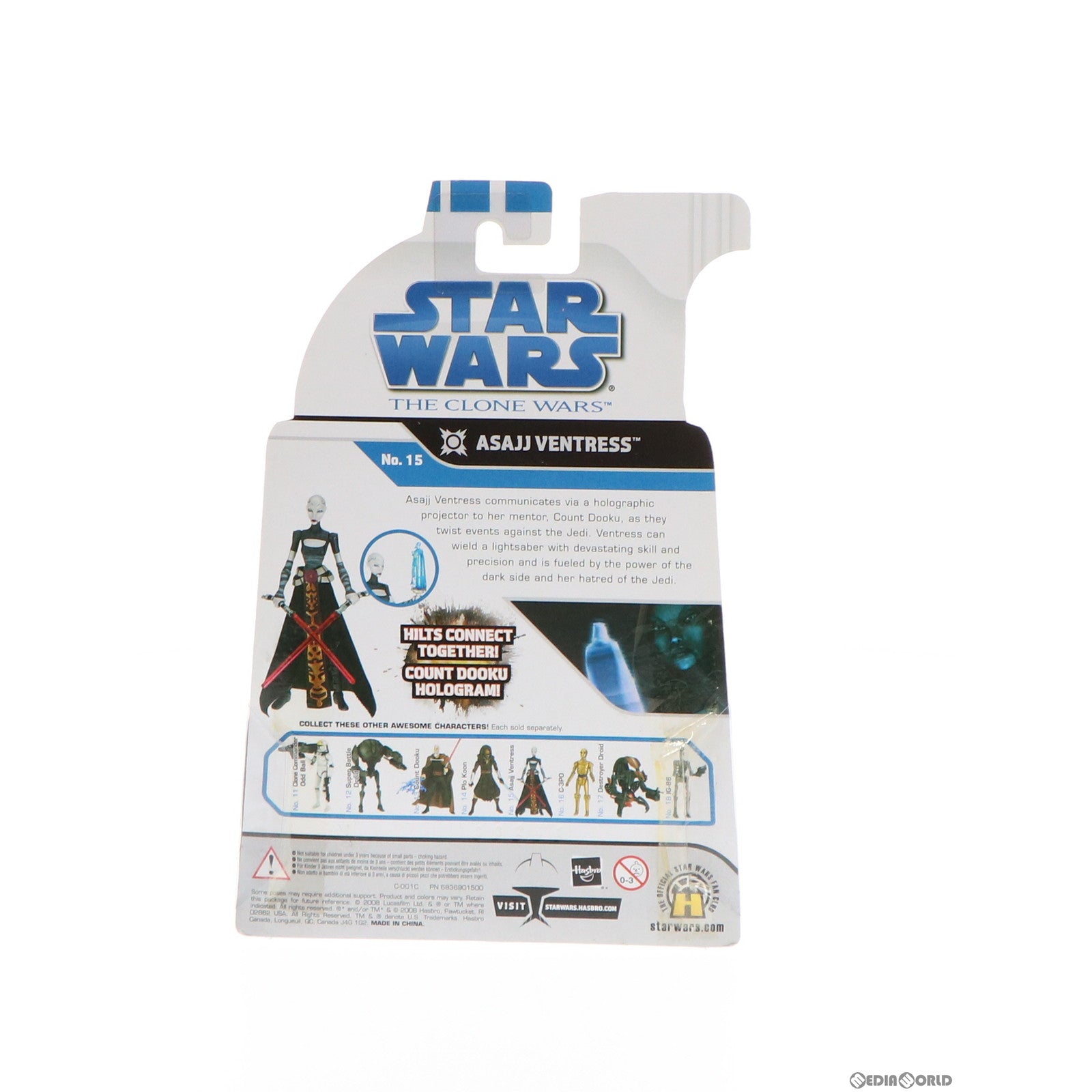 【中古即納】[FIG] スター・ウォーズ ベーシックフィギュア No.15 アサージ・ヴェントレス STAR WARS クローン・ウォーズ 完成品 可動フィギュア トミーダイレクト/ハズブロ(20081231)
