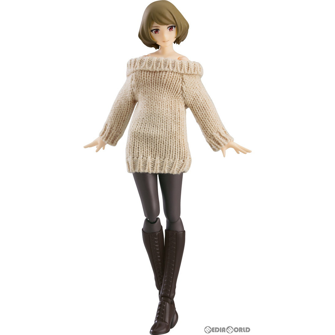 【新品即納】[FIG] figma(フィグマ) 574 女性body(チアキ) with オフショルセーターワンピコーデ figma styles(フィグマ スタイルズ) 完成品 可動フィギュア マックスファクトリー(20230526)