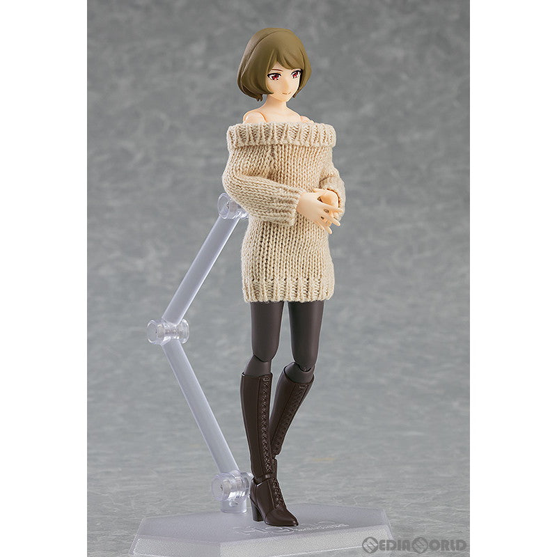 【新品即納】[FIG] figma(フィグマ) 574 女性body(チアキ) with オフショルセーターワンピコーデ figma styles(フィグマ スタイルズ) 完成品 可動フィギュア マックスファクトリー(20230526)