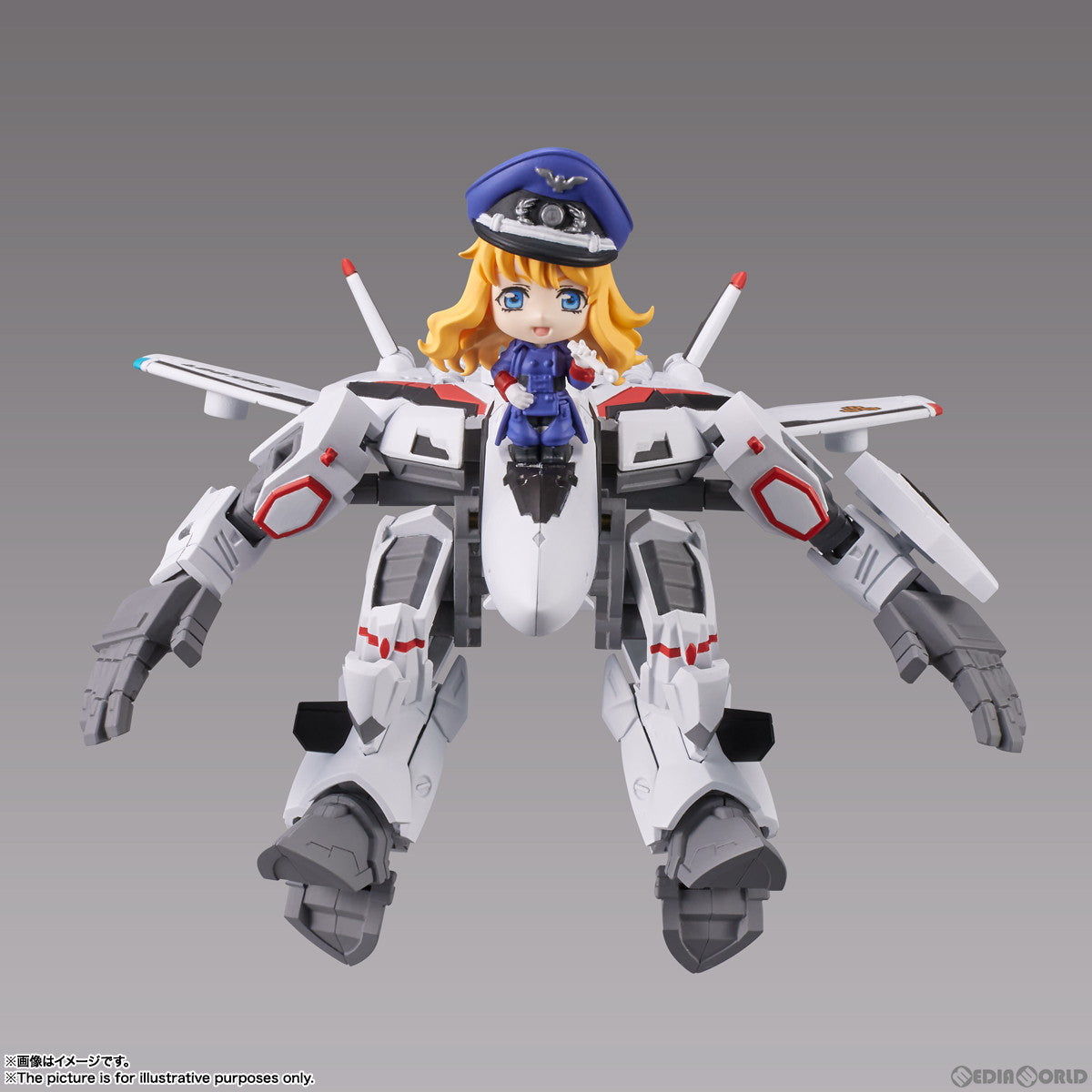 【新品即納】[FIG] TINY SESSION(タイニーセッション) VF-25F メサイアバルキリー(アルト機) with シェリル マクロスF(フロンティア) 完成品 可動フィギュア バンダイスピリッツ(20221118)