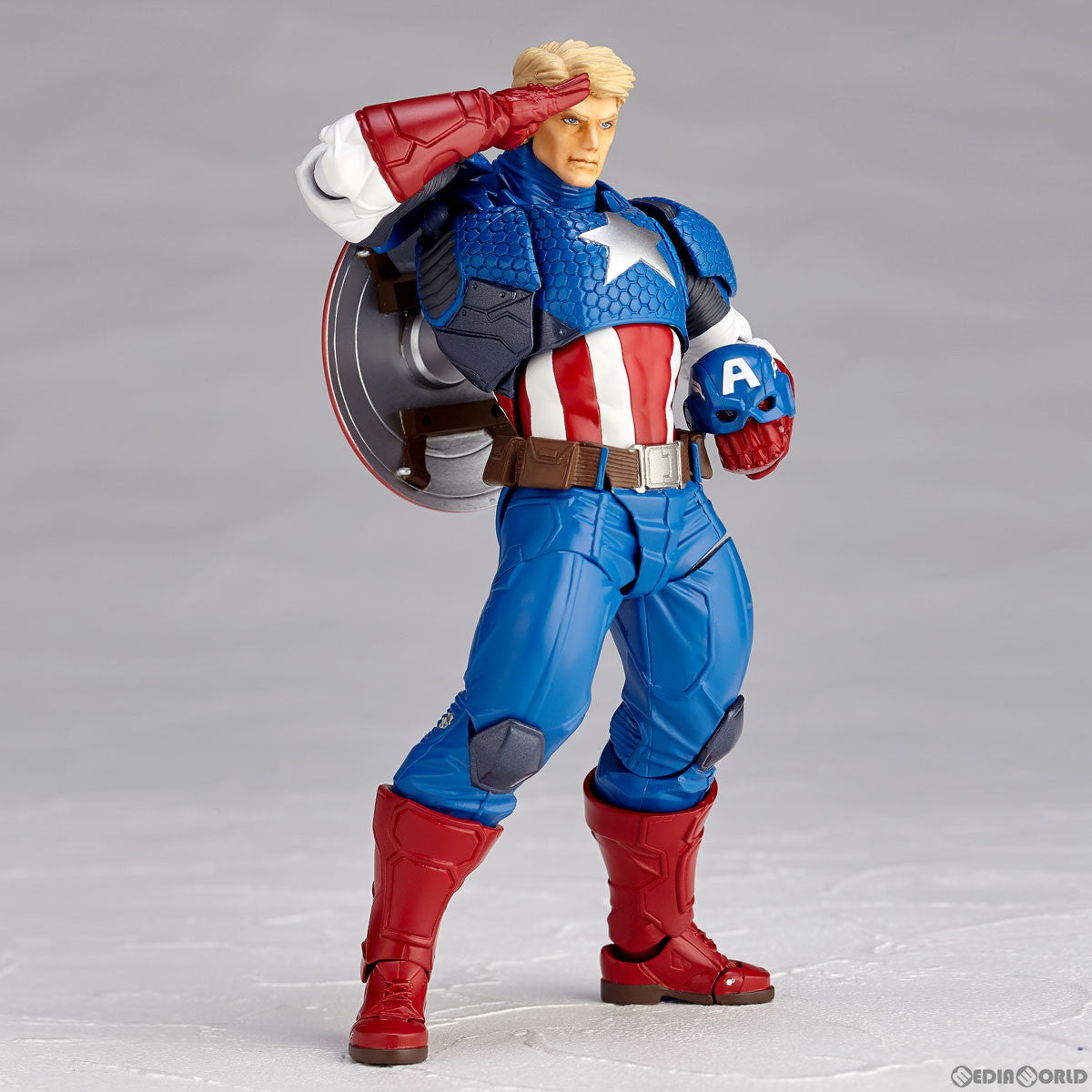 【新品即納】[FIG](再販)フィギュアコンプレックス アメイジング・ヤマグチ No.007 キャプテン・アメリカ MARVEL(マーベル) 完成品 可動フィギュア 海洋堂(20230430)