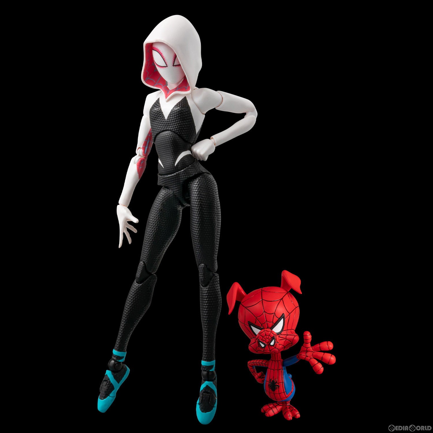 【新品即納】[FIG] SVアクション スパイダー・グウェン&スパイダー・ハム スパイダーマン:スパイダーバース 完成品 可動フィギュア 千値練(せんちねる) (20230611)