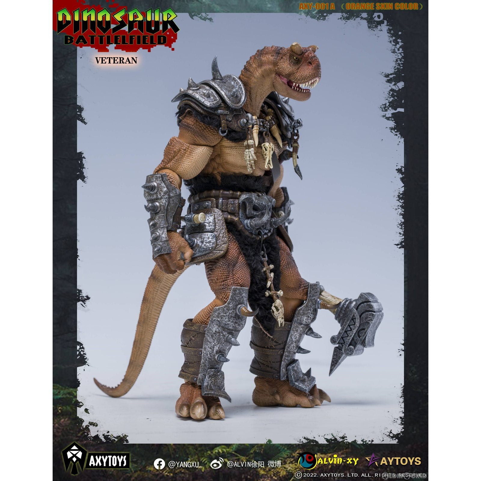 【新品即納】[FIG] ダイナソー・バトルフィールド 古参兵(オレンジ) 1/12 完成品 可動フィギュア(AXY001A) AXYTOYS(20230121)
