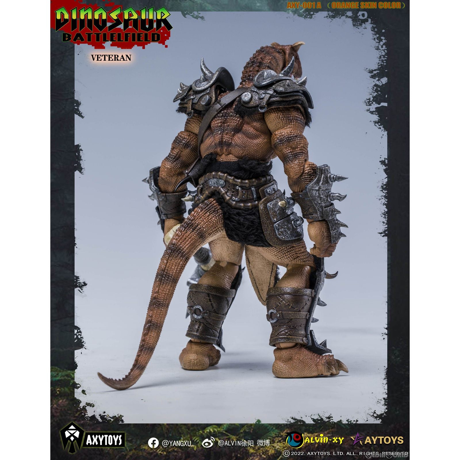 【新品即納】[FIG] ダイナソー・バトルフィールド 古参兵(オレンジ) 1/12 完成品 可動フィギュア(AXY001A) AXYTOYS(20230121)