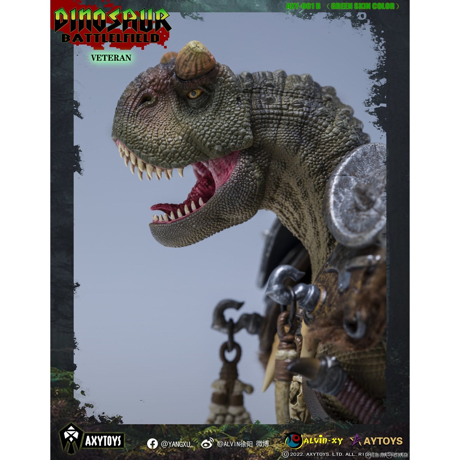 【新品即納】[FIG] ダイナソー・バトルフィールド 古参兵(グリーン) 1/12 完成品 可動フィギュア(AXY001B) AXYTOYS(20230121)