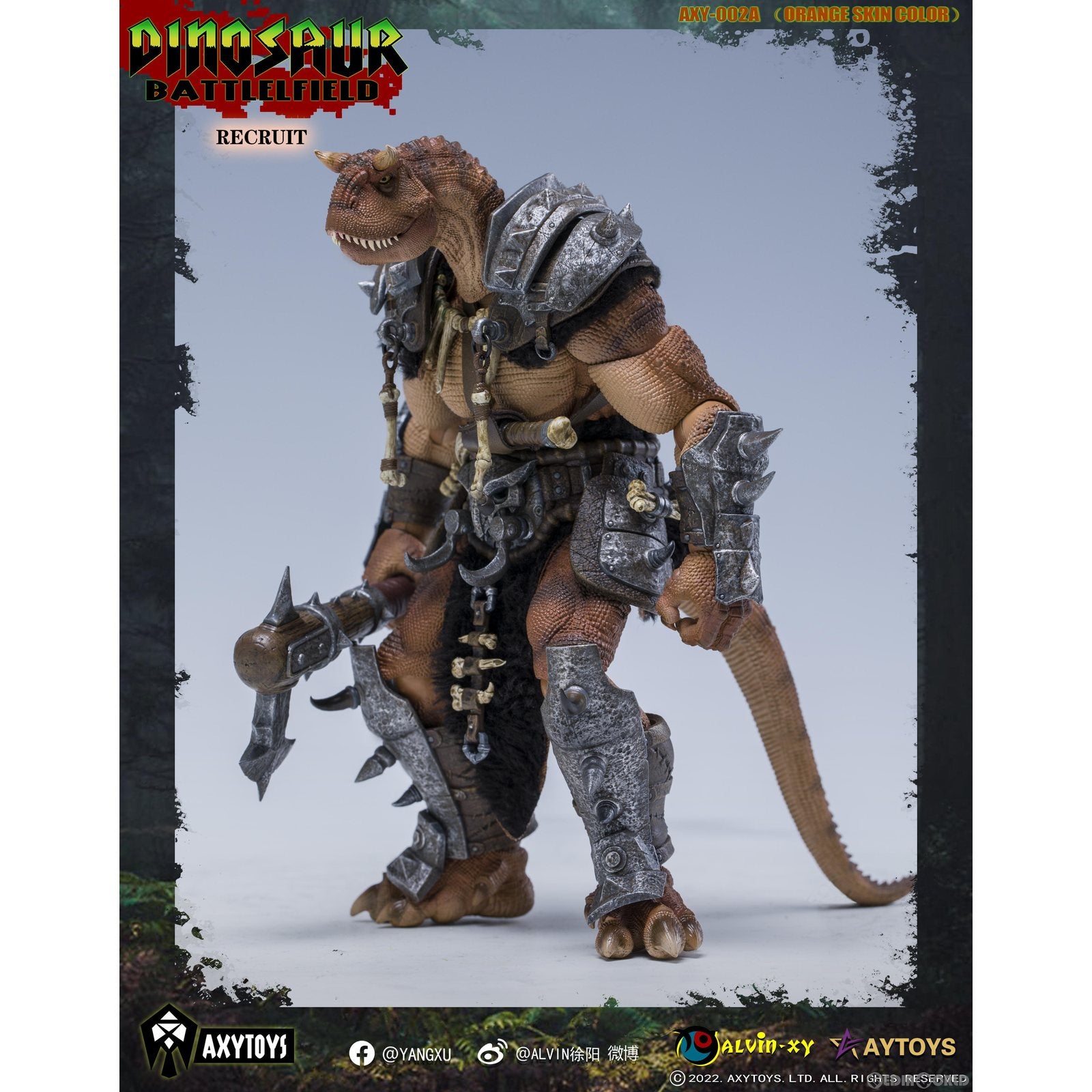【新品即納】[FIG] ダイナソー・バトルフィールド 新兵(オレンジ) 1/12 完成品 可動フィギュア(AXY002A) AXYTOYS(20230121)