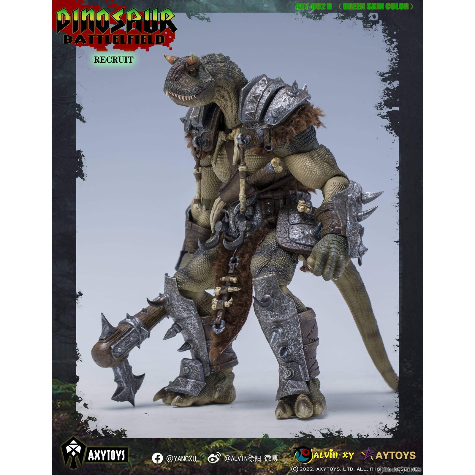 【新品即納】[FIG] ダイナソー・バトルフィールド 新兵(グリーン) 1/12 完成品 可動フィギュア(AXY002B) AXYTOYS(20230121)