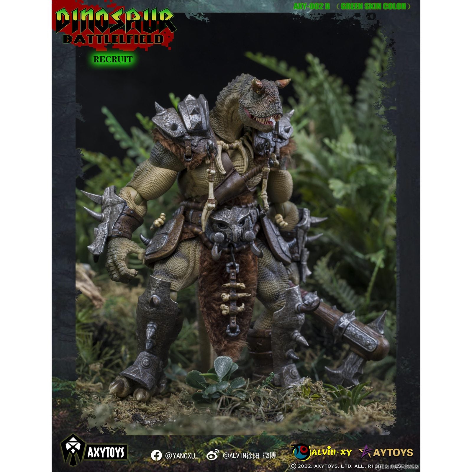 【新品即納】[FIG] ダイナソー・バトルフィールド 新兵(グリーン) 1/12 完成品 可動フィギュア(AXY002B) AXYTOYS(20230121)