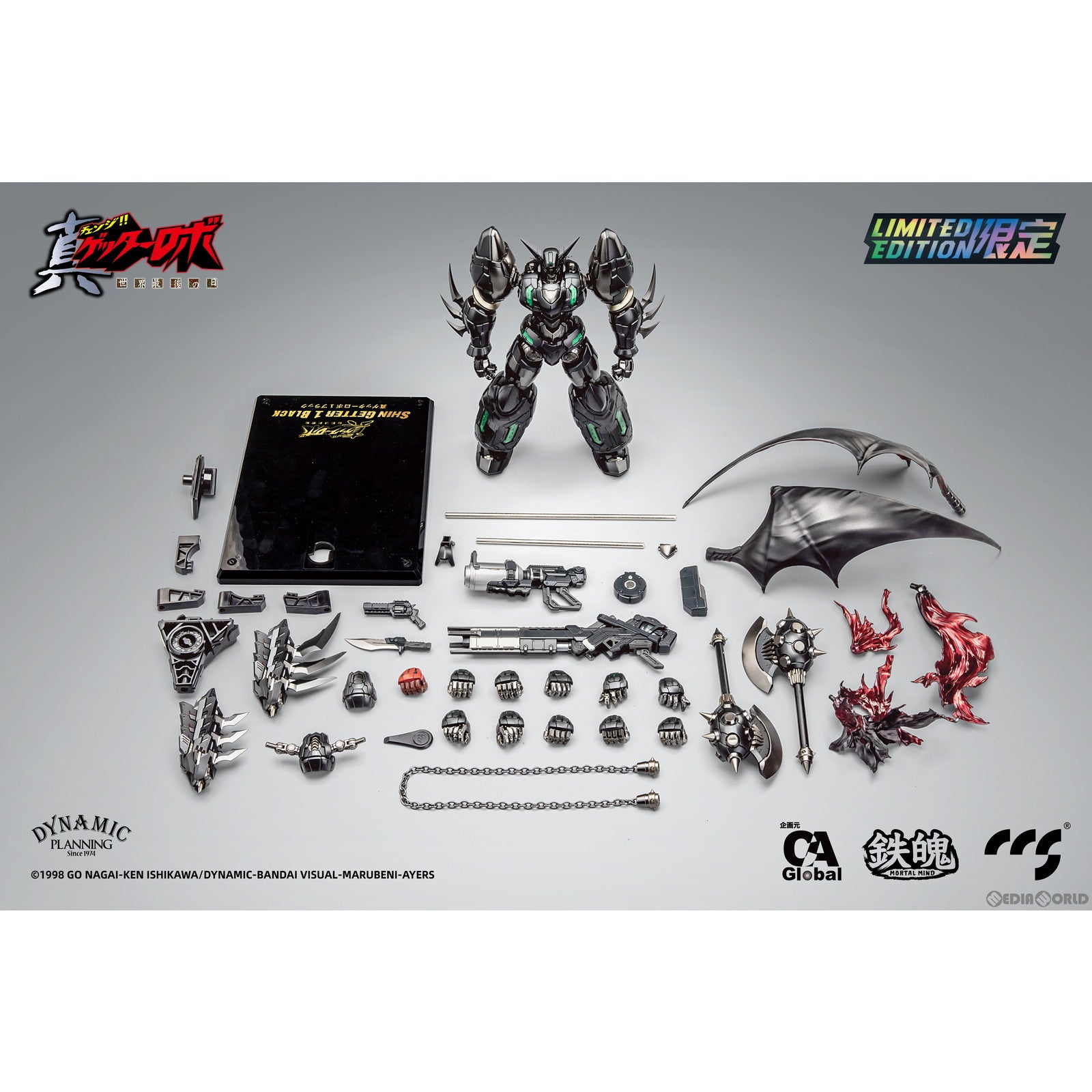 【新品即納】[FIG] 鉄魄(MORTAL MIND) シリーズ 真ゲッター1 ブラック 真(チェンジ!!) ゲッターロボ 世界最後の日 完成品 合金可動フィギュア C&A Global Ltd.×CCSTOYS(20230317)