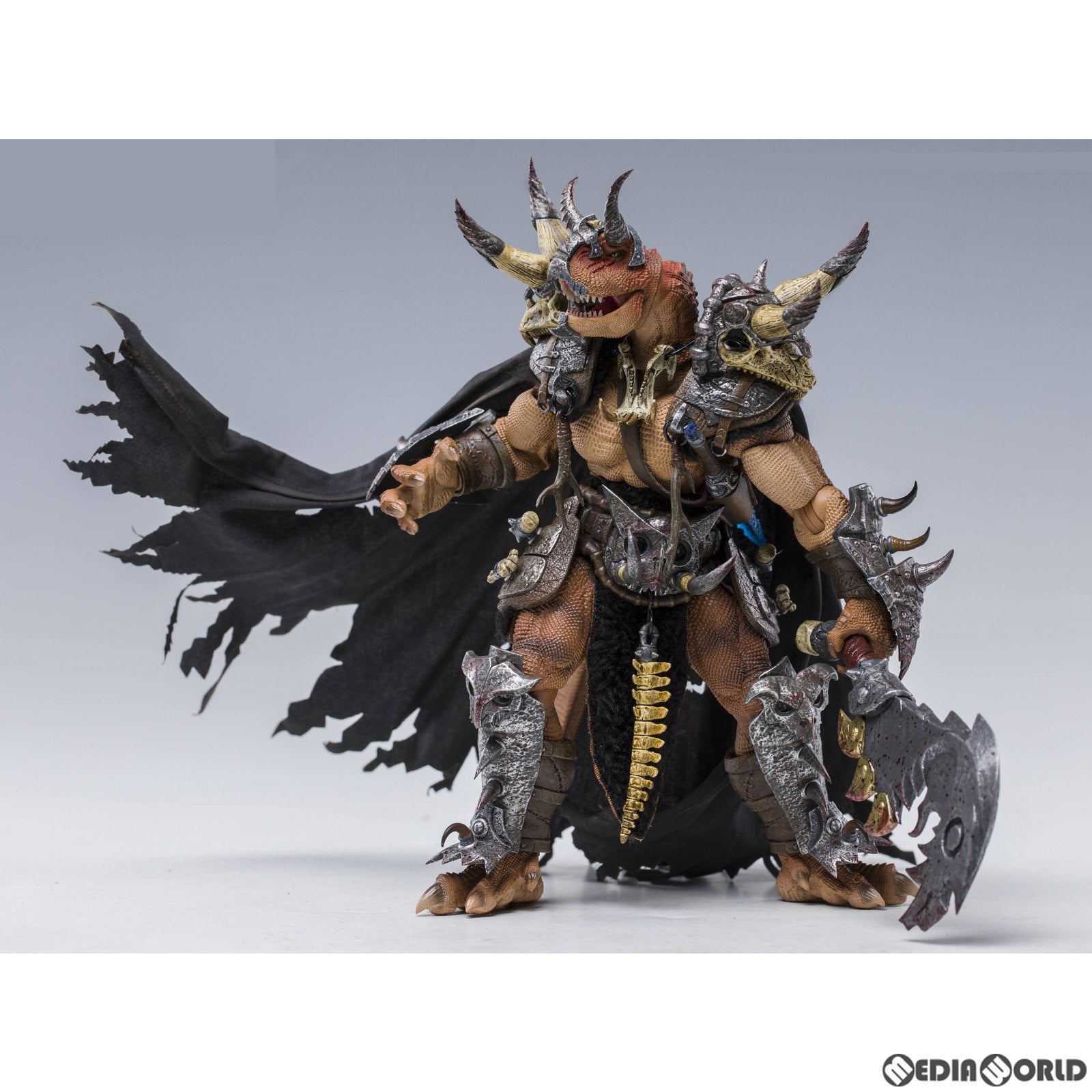 【新品即納】[FIG] ダイナソー・バトルフィールド AXY003A 肉食トロサウルス部族首長(オレンジ) 1/12 完成品 可動フィギュア AXYTOYS(20230531)