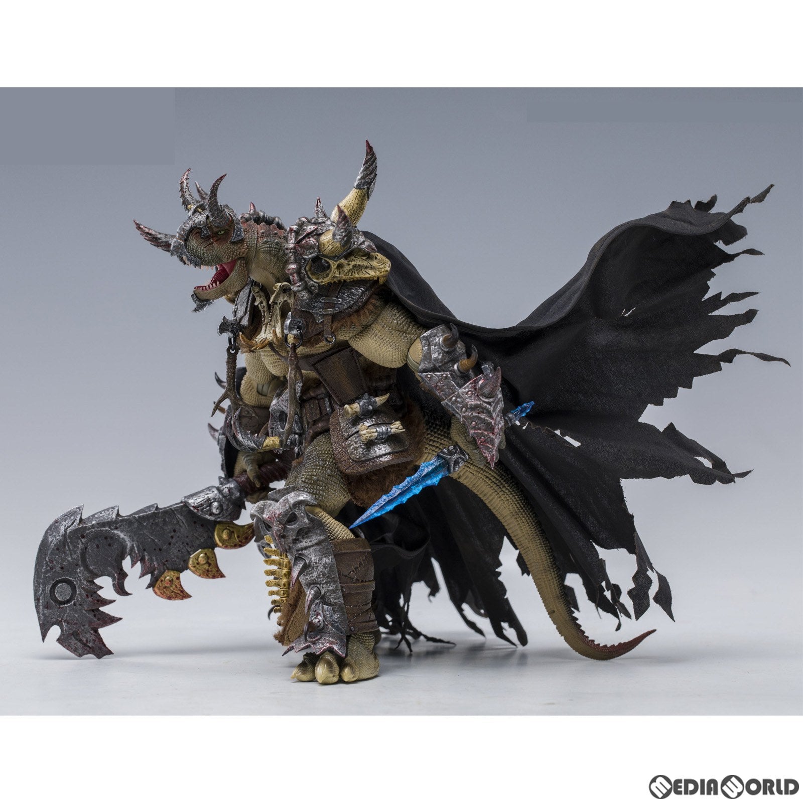 【新品即納】[FIG] ダイナソー・バトルフィールド AXY003B 肉食トロサウルス部族首長(グリーン) 1/12 完成品 可動フィギュア AXYTOYS(20230531)