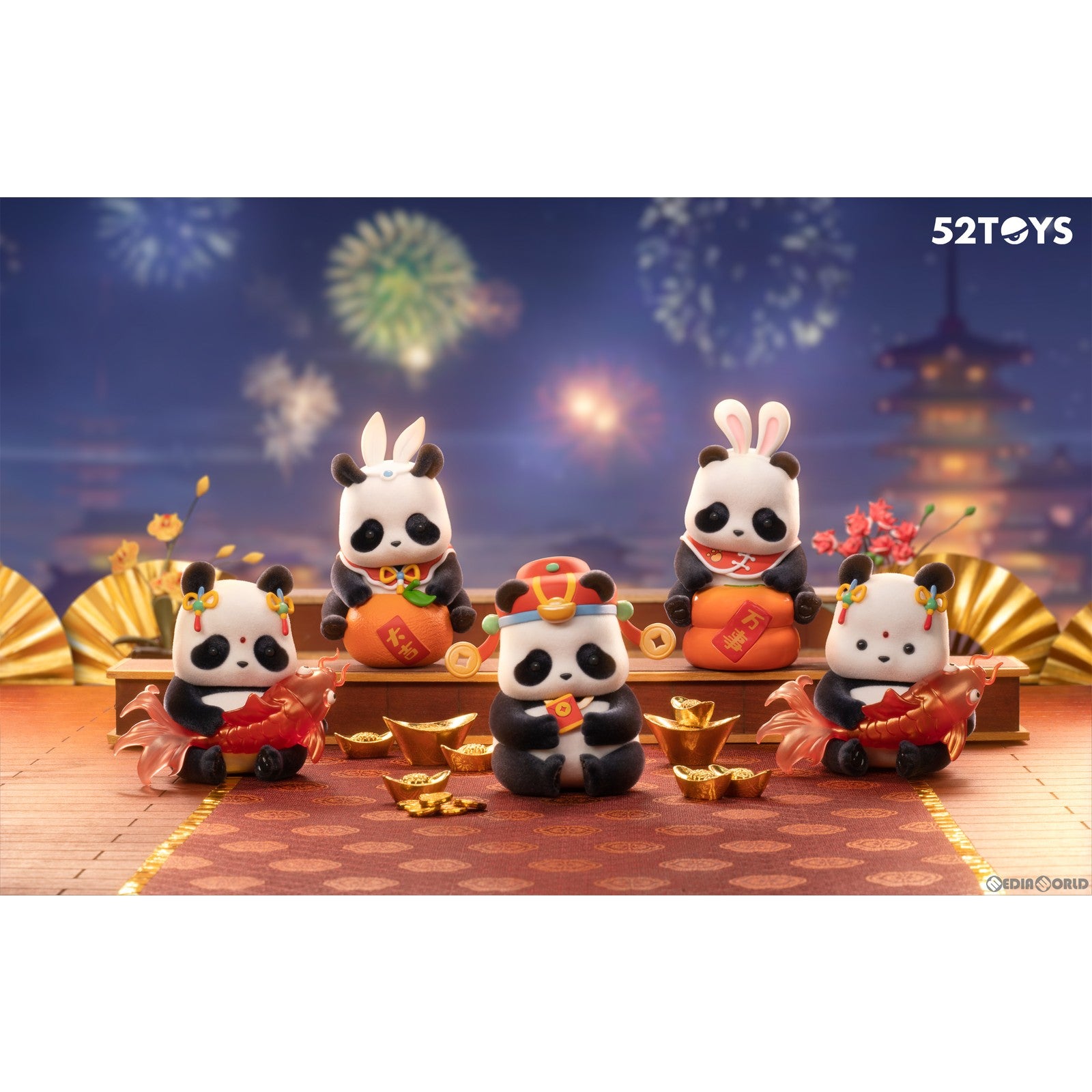 【新品即納】[BOX][FIG] BLINDBOX PANDA ROLL(パンダ ロール) ラッキーニューイヤーシリーズ トレーディングフィギュア(4個) 52Toys(20210314)