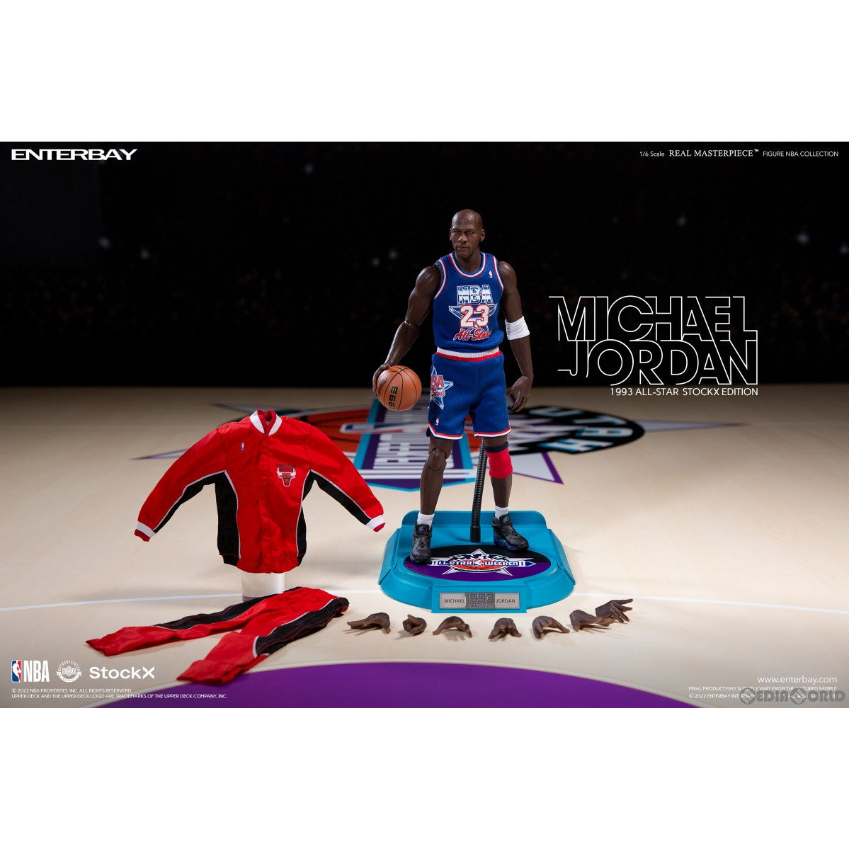 【新品即納】[FIG] リアルマスターピース NBAコレクション マイケル・ジョーダン 1/6 コレクティブル フィギュア 1993 オールスター ver 完成品 可動フィギュア エンターベイ(20230121)
