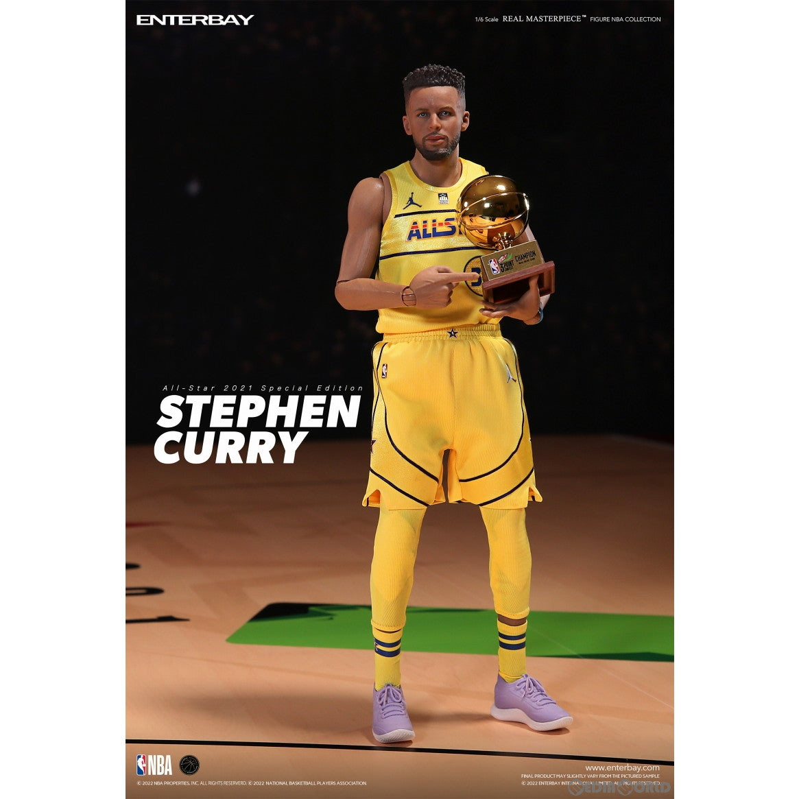 【新品即納】[FIG] リアルマスターピース NBAコレクション ステフィン・カリー 1/6 コレクティブル フィギュア 2021 オールスター スペシャルエディション 完成品 可動フィギュア エンターベイ(20230205)