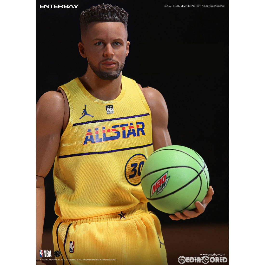 【新品即納】[FIG] リアルマスターピース NBAコレクション ステフィン・カリー 1/6 コレクティブル フィギュア 2021 オールスター スペシャルエディション 完成品 可動フィギュア エンターベイ(20230205)