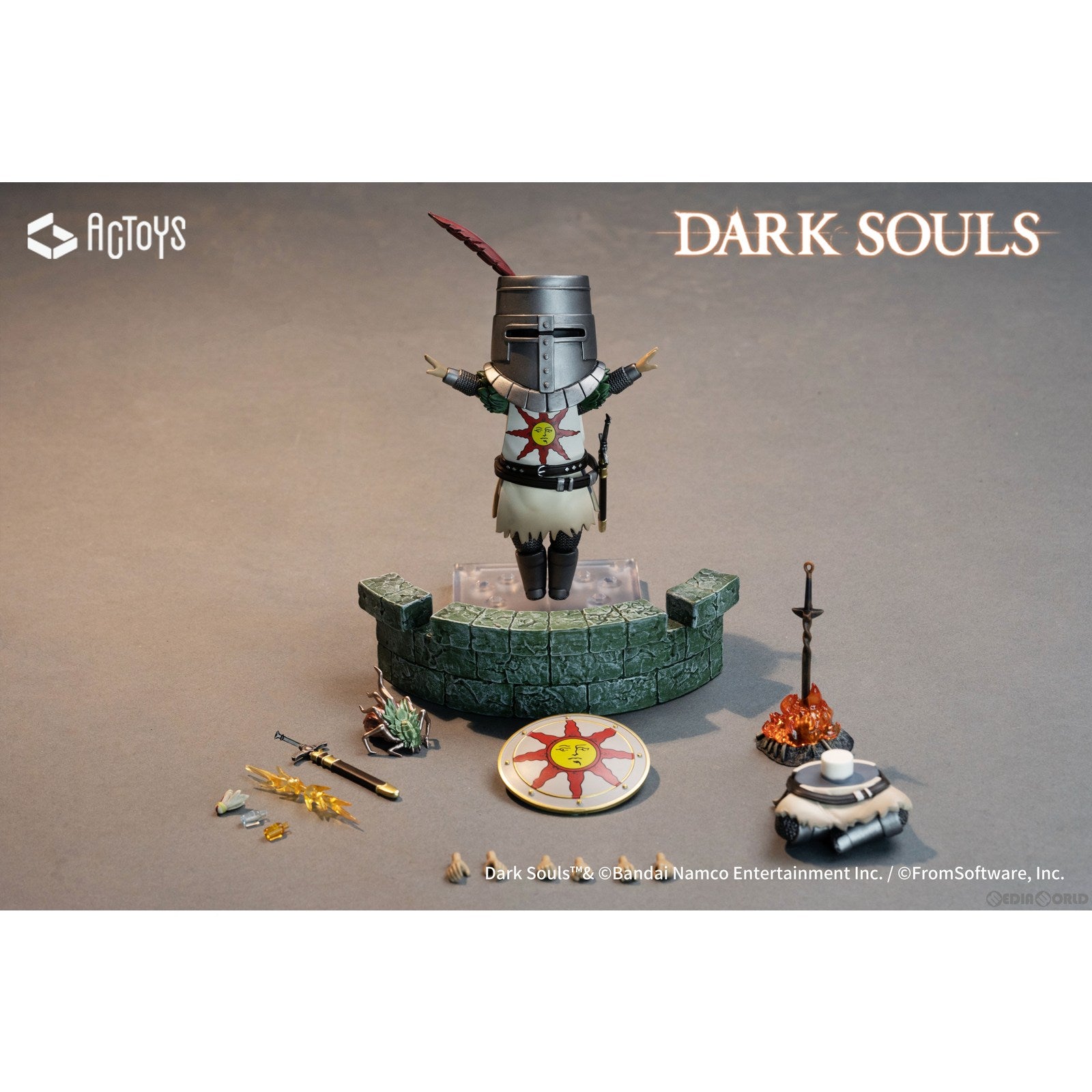 【新品即納】[FIG] 太陽の戦士ソラール DARK SOULS(ダークソウル) デフォルメアクションフィギュア 絵梦(エモン) トイズ(EMONTOYS) /ACTOYS(エーシートイズ) (20230531)