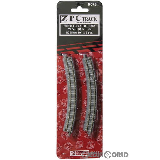 【新品】【お取り寄せ】[RWM] R075 PCトラック カント付レール R245-30° 6本入り Zゲージ 鉄道模型 ROKUHAN(ロクハン/六半) (20140831)