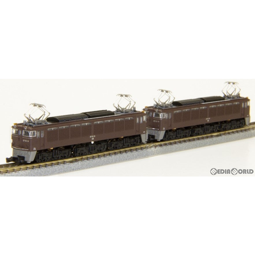 【新品即納】[RWM] T038-2 EF63形電気機関車 2次形 茶 重連セット(動力付き) Zゲージ 鉄道模型 ROKUHAN(ロクハン/六半) (20220930)