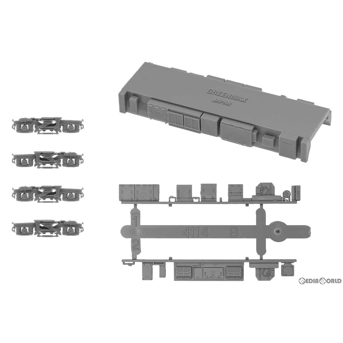 【新品即納】[RWM] 8525 動力台車枠・床下機器セット C-02(THタイプ(グレー) +4114BM/Tpu Mカバー) Nゲージ 鉄道模型 GREENMAX(グリーンマックス) (20230311)