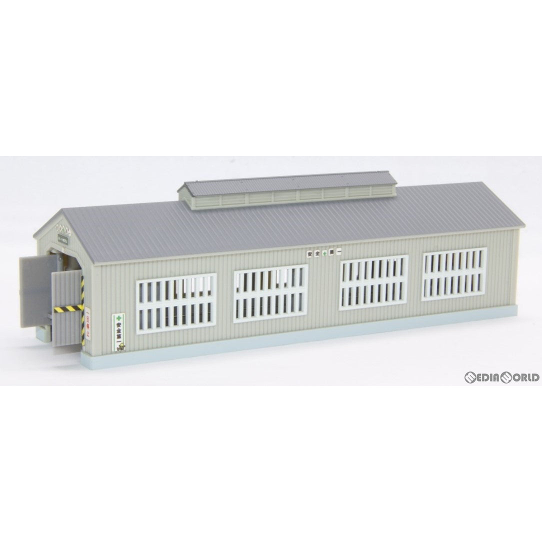 【新品即納】[RWM] S070-1 自動開閉扉付き単線機関庫(灰) Zゲージ 鉄道模型 ROKUHAN(ロクハン/六半) (20221211)