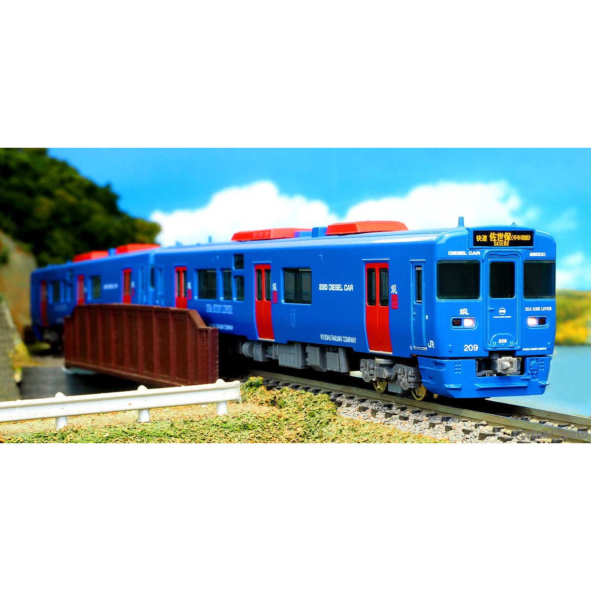 【新品即納】[RWM] 31716 JR九州キハ220形200番代(シーサイドライナー) 2両編成セット(動力付き) Nゲージ 鉄道模型 GREENMAX(グリーンマックス) (20230520)