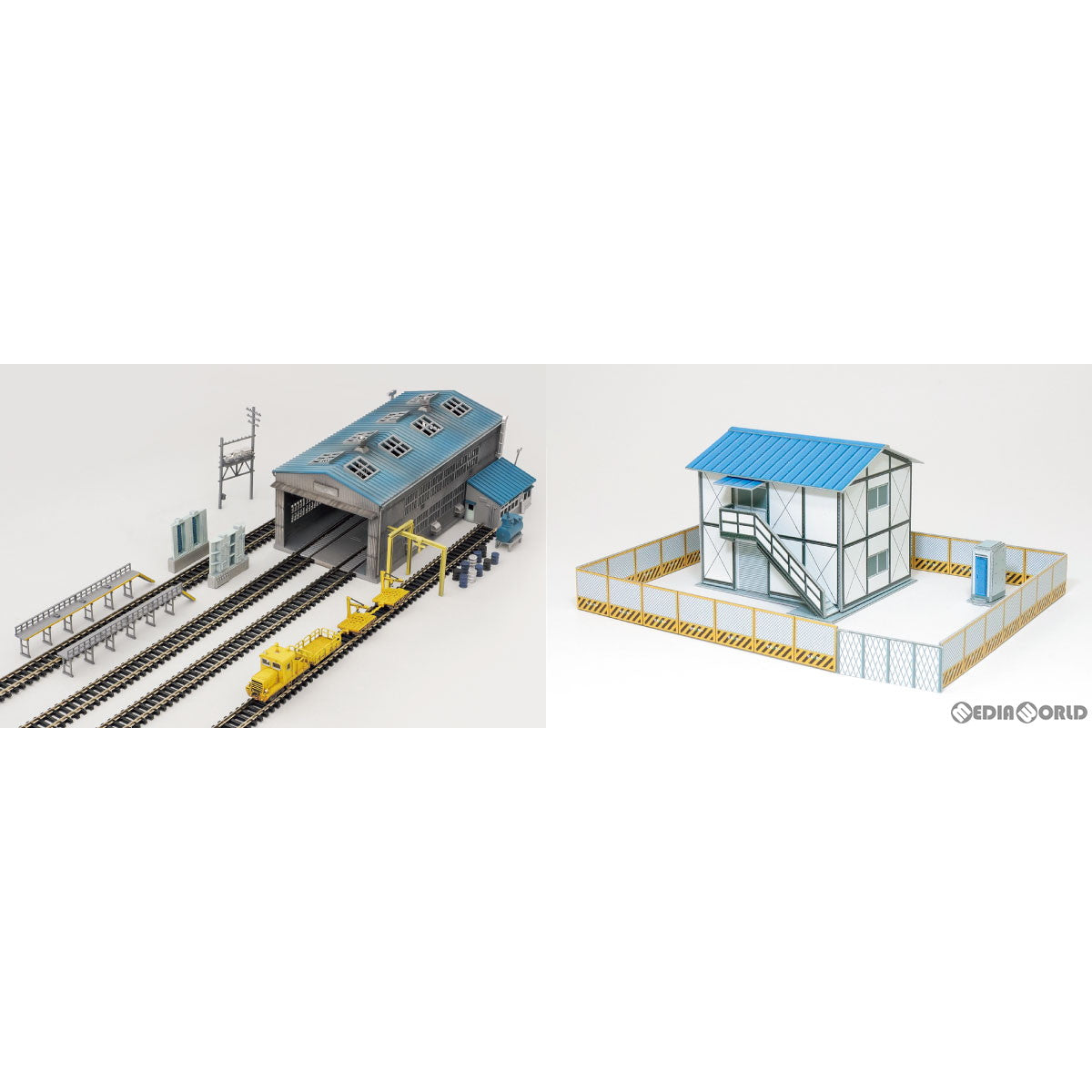 【新品即納】[RWM] 9804 車両基地設備一式トータルセット+プレハブ倉庫 ストラクチャーキット 未塗装組立てキット Nゲージ 鉄道模型 GREENMAX(グリーンマックス) (20230809)