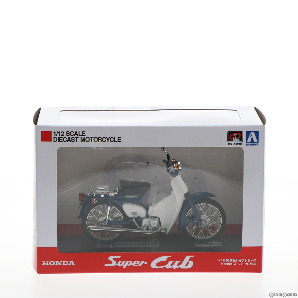 【中古即納】[MDL]1/12 ホンダ スーパーカブ50(ブルー) 完成品 ミニカー スカイネット(アオシマ)(20190713)