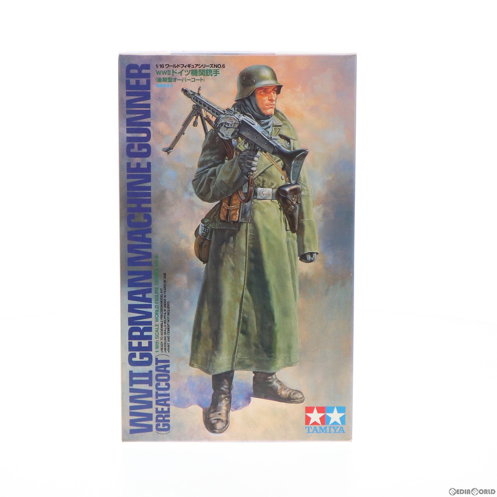 【中古即納】[PTM] 1/16 WWII ドイツ機関銃手(後期型オーバーコート) ワールドフィギュアシリーズ No.6 プラモデル(36306) タミヤ(20000424)