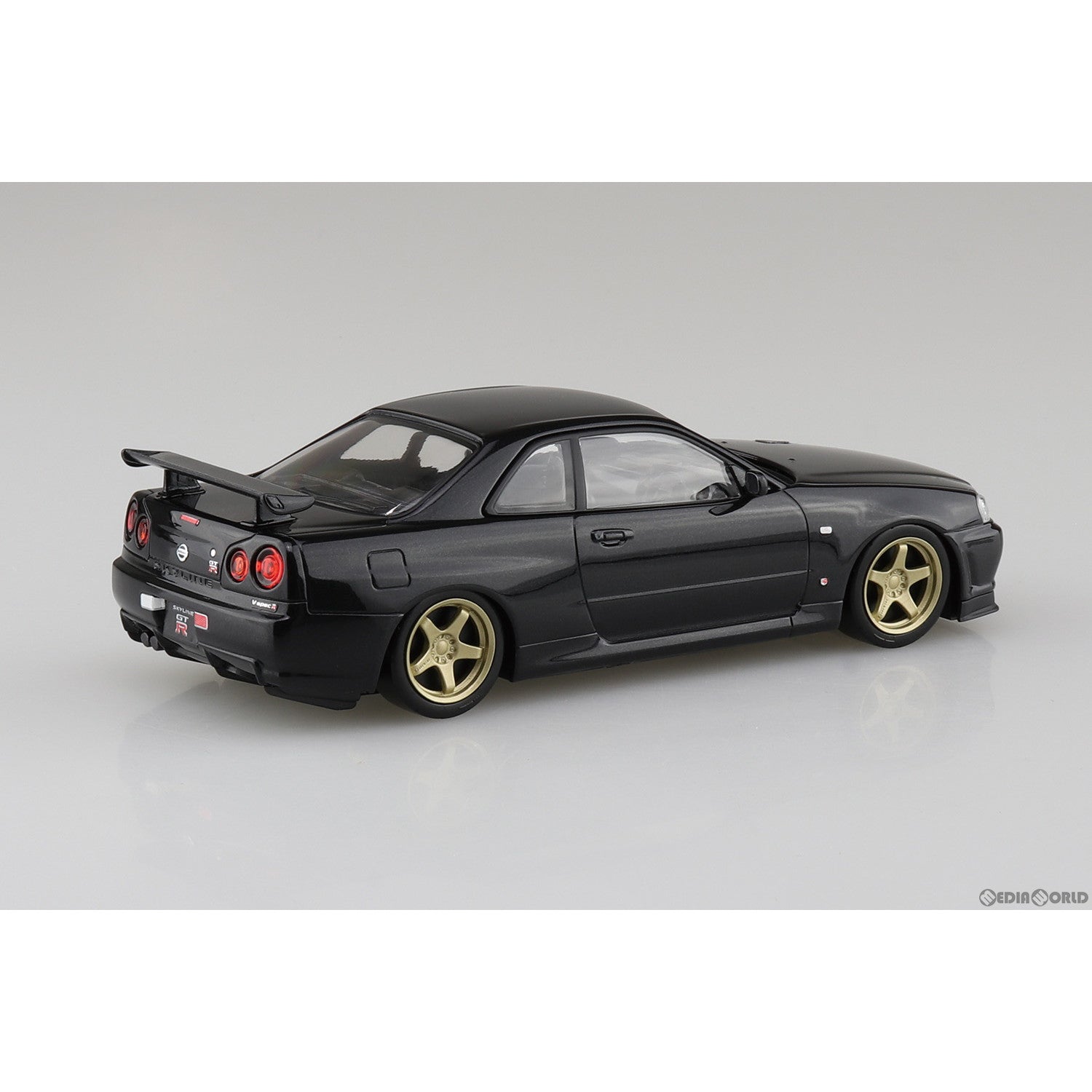 【新品即納】[PTM] ザ・スナップキット No.11-SP2 1/32 ニッサン R34スカイラインGT-R カスタムホイール(ブラックパール) プラモデル(066317) アオシマ(20230617)