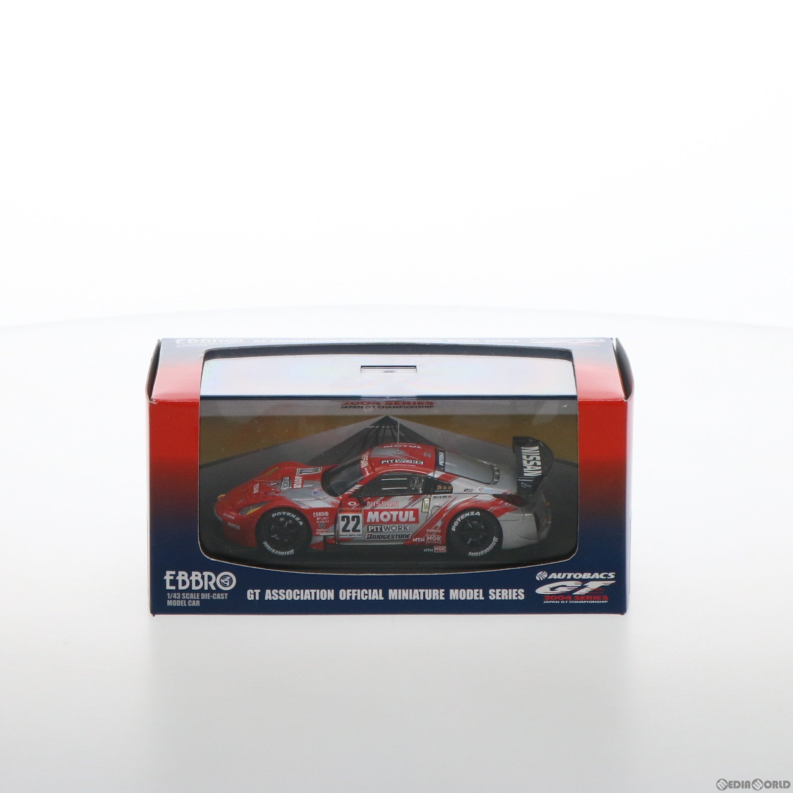 【中古即納】[MDL] レーシングカーコレクション 1/43 モチュール ピットワークZ 後期型 JGTC 2004 #22(シルバー×レッド) 完成品 ミニカー(669) EBBRO(エブロ) (20050317)