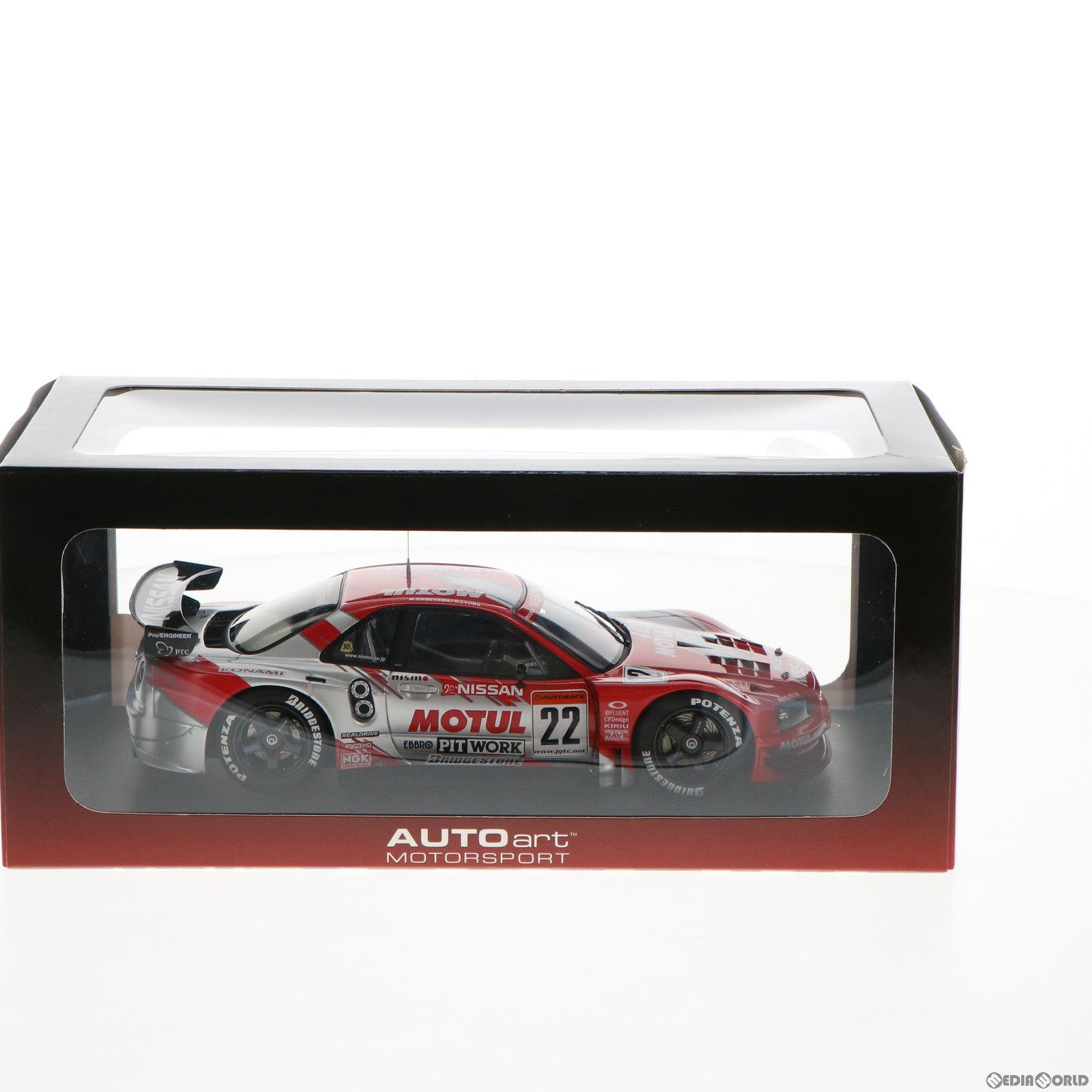 【中古即納】[MDL] 1/18 NISSAN 2003 JGTC GT500 MOTUL PITWORK GT-R ROUND 8 SUZUKA #22(レッド×シルバー) 完成品 ミニカー(80376) AUTOart(オートアート) (20110727)