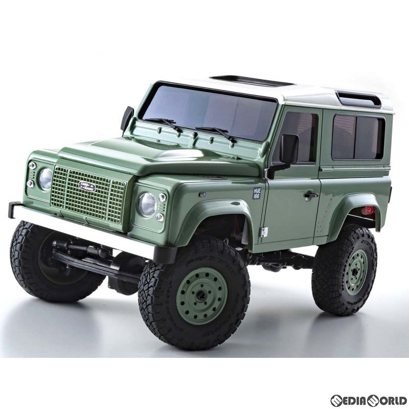 【新品】【お取り寄せ】[RC] ミニッツ4×4シリーズ ラジオコントロール 電動 クローリングカー レディセット ランドローバー ディフェンダー 90 ヘリテージ(グラスミアグリーン/アラスカホワイト) 2.4GHz仕様 ラジコン(32527GR) 京商(20220630)