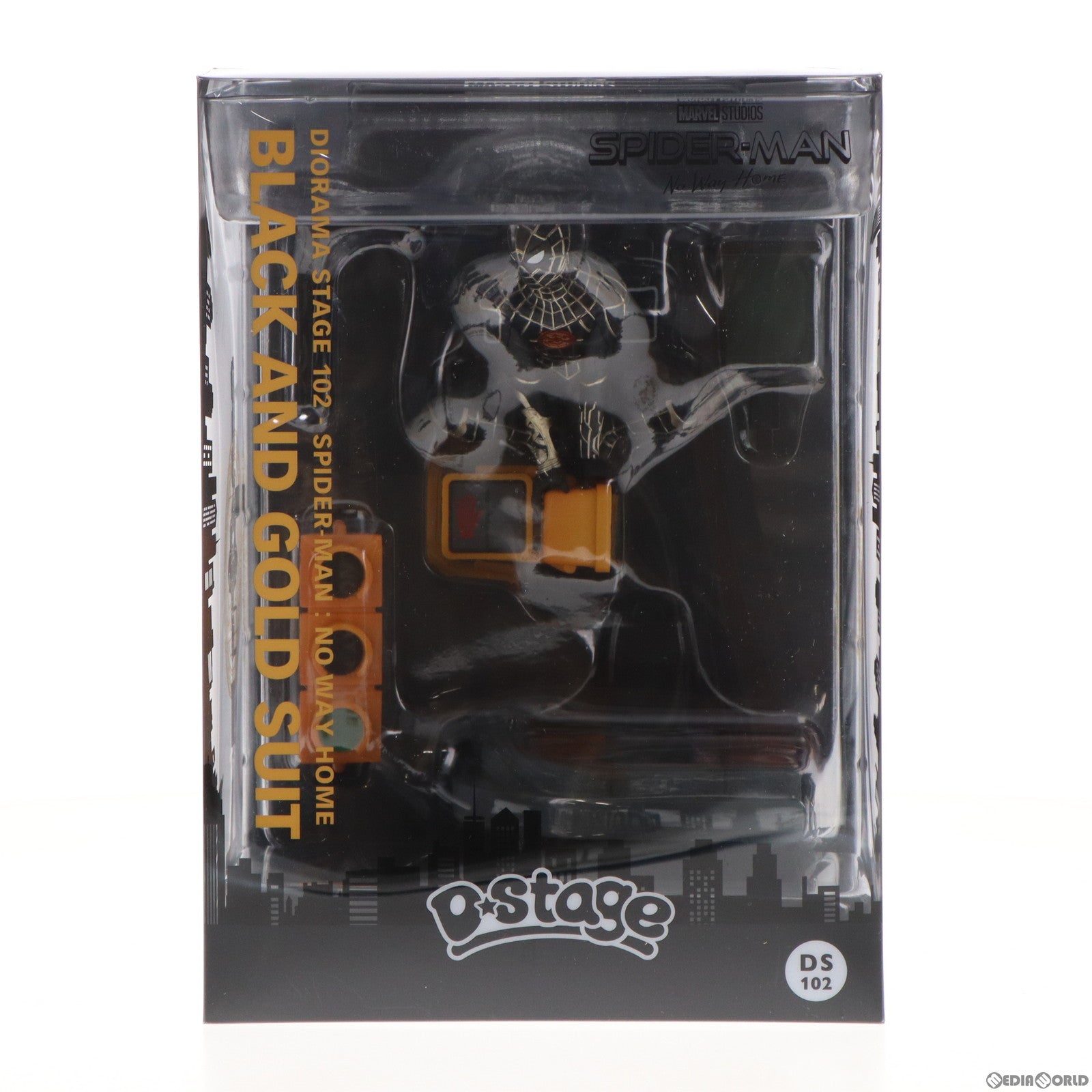 【中古即納】[FIG] Dステージ #102 スパイダーマン(ブラック&ゴールドスーツ) ジオラマ・スタチュー スパイダーマン:ノー・ウェイ・ホーム 完成品 フィギュア(DS-102) ビースト・キングダム/ホットトイズ(20220930)