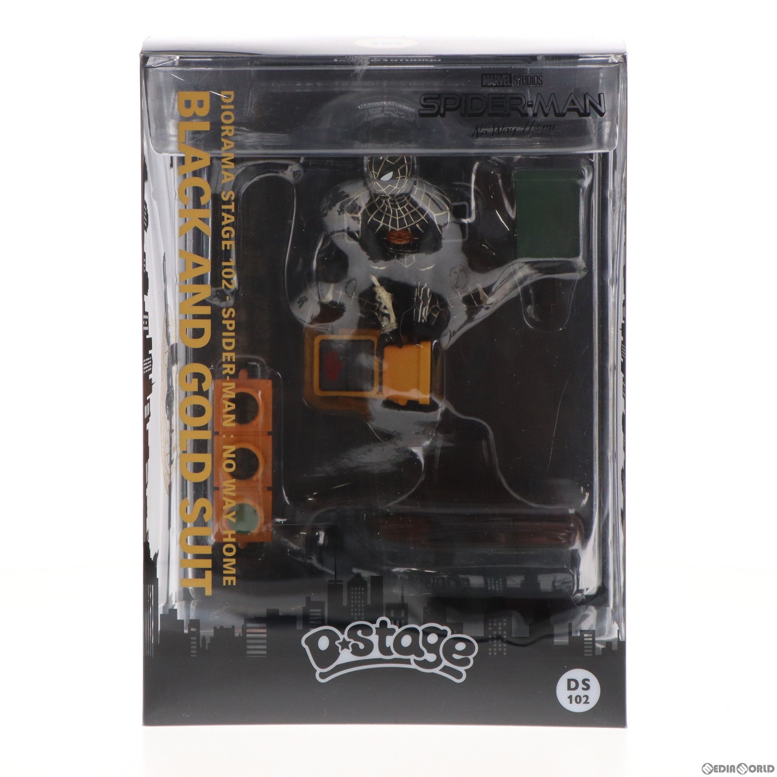 【中古即納】[FIG] Dステージ #102 スパイダーマン(ブラック&ゴールドスーツ) ジオラマ・スタチュー スパイダーマン:ノー・ウェイ・ホーム 完成品 フィギュア(DS-102) ビースト・キングダム/ホットトイズ(20220930)