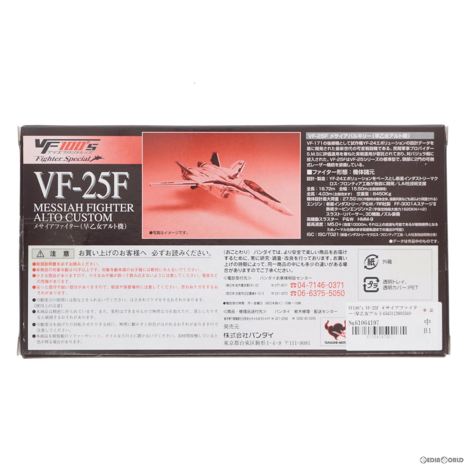 【中古即納】[FIG]キャラホビ2009限定 VF100's FighterSpecial VF-25F メサイアファイター(早乙女アルト機) マクロスF(フロンティア) 1/100 完成品 可動フィギュア バンダイ(20090831)