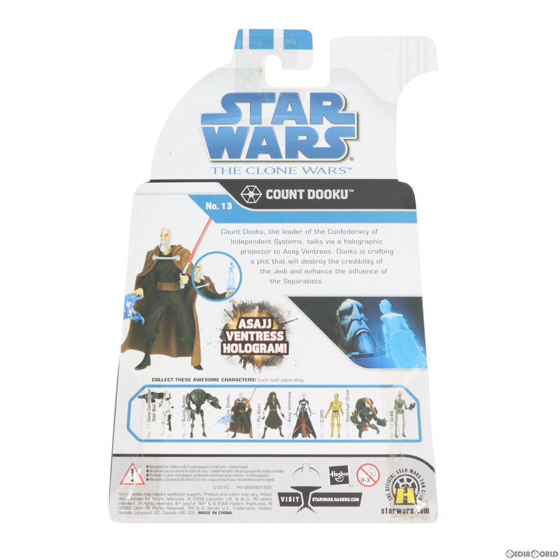 【中古即納】[FIG]スター・ウォーズ ベーシックフィギュア No.13 ドゥークー伯爵 STAR WARS クローン・ウォーズ 完成品  可動フィギュア トミーダイレクト/ハズブロ(20081231)