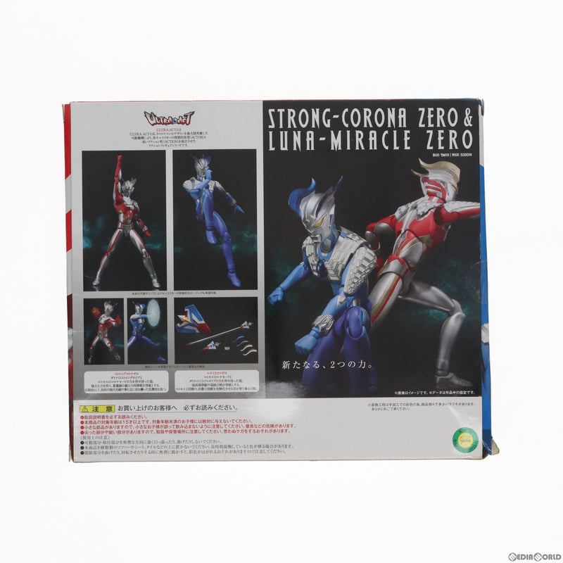 【中古即納】[FIG]魂ウェブ商店限定 ULTRA-ACT(ウルトラアクト) ストロングコロナゼロ&ルナミラクルゼロ ウルトラゼロファイト 完成品  可動フィギュア バンダイ(20140726)