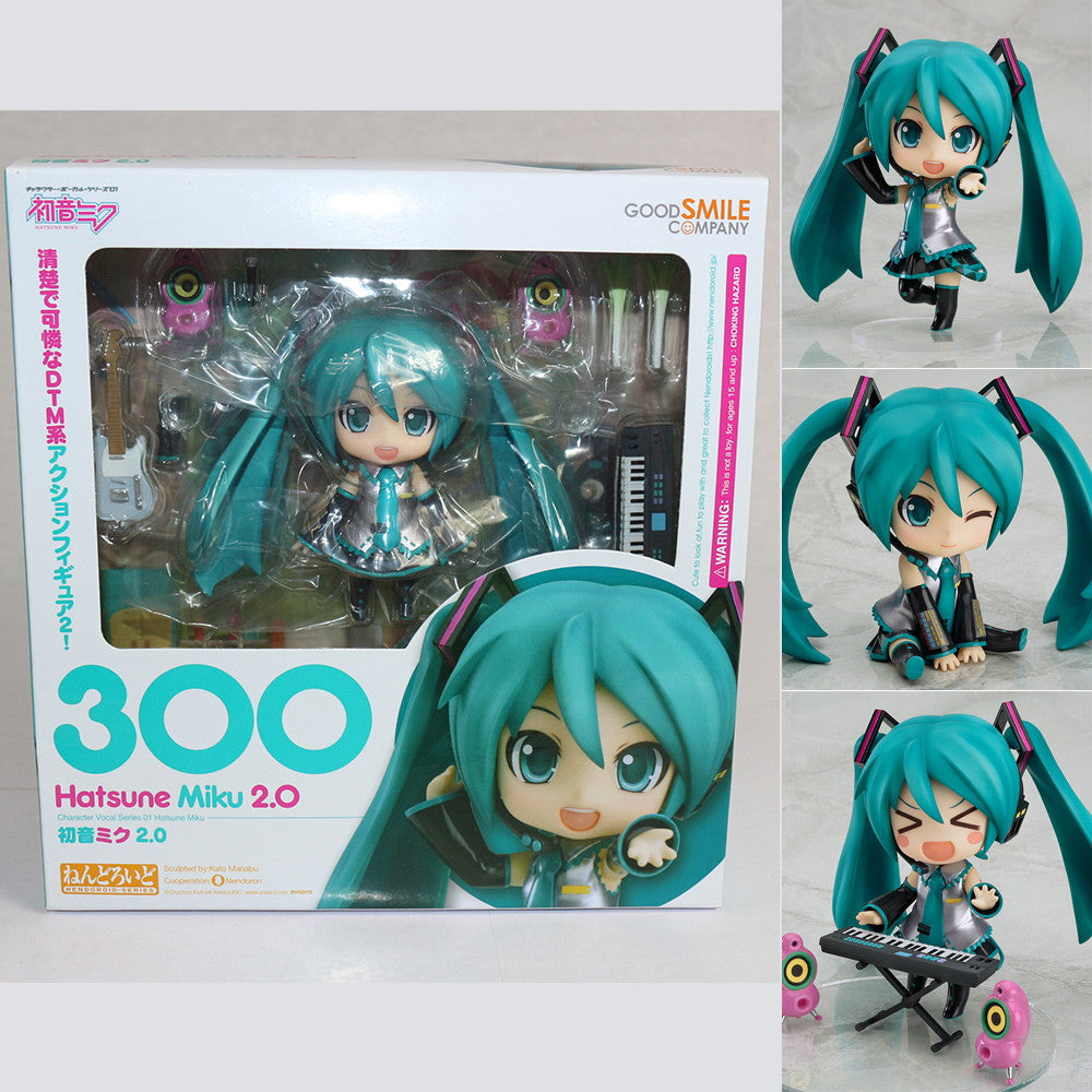 【中古即納】[FIG] ねんどろいど 300 初音ミク 2.0 キャラクター・ボーカル・シリーズ01 初音ミク 完成品 フィギュア グッドスマイルカンパニー(20140621)