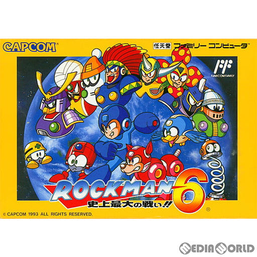 【中古即納】[表紙説明書なし][FC]ROCKMAN6(ロックマン6) 史上最大の戦い!! カプコン (19931105)