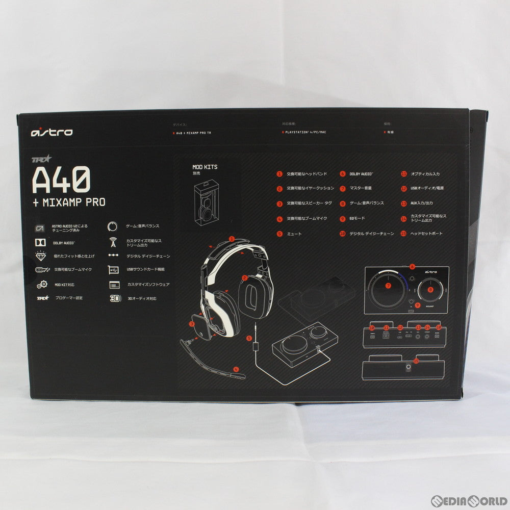 【中古即納】[ACC][訳あり][PS5]ゲーミングヘッドセット+アンプ Astro A40 TR + MixAmp Pro TR  Logicool(A40TR-MAP-002r)(20210221)